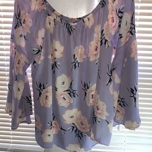 Off the shoulder floral top